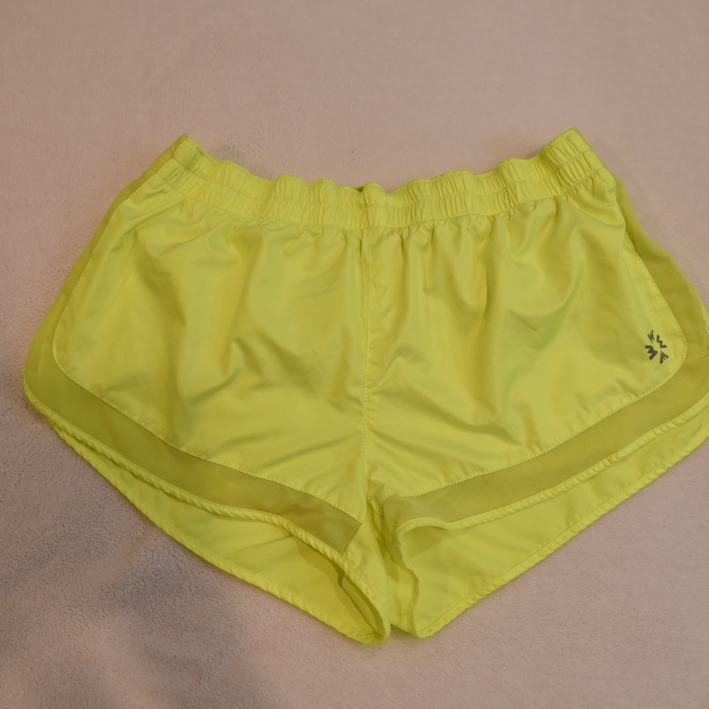 Neon Yellow Running Shorts